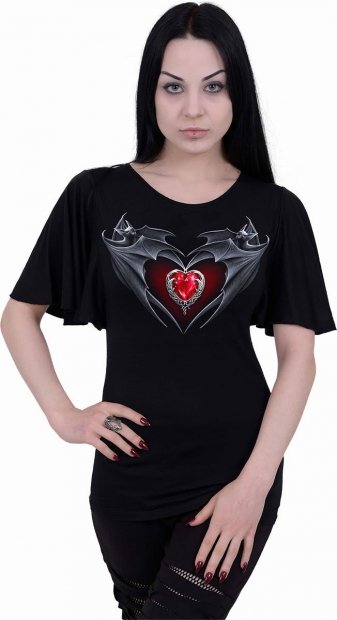 Bat's Heart - Ladies Bat Top Spiral