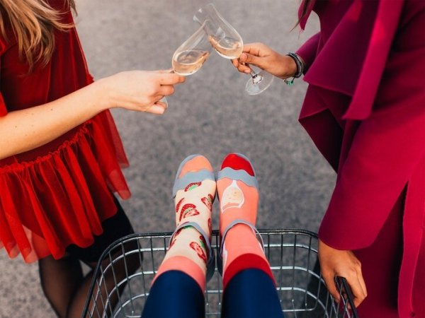 Champagne &amp; Strawberry - Socks Good Mood