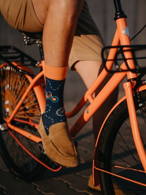 Oranžový Bicykel - Ponožky Good Mood