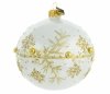 Glaskugel 10cm - Goldene Pusteblumen