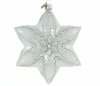 bombka choinkowa oszroniona / Stern 12cm Polaris Weihnachtskugeln / bauble Star 12cm Polaris