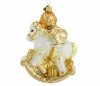 Christmas bauble Child on a horse 13cm - Golden ride