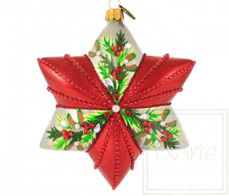 Christbaumschmuck Stern 12 cm – Mit Stechpalme