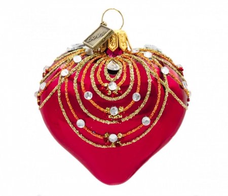 Christmas ornament Heart 5 cm – Golden loops