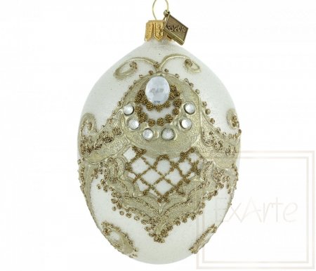 Christmas ornament egg 11cm - The beauty of damask