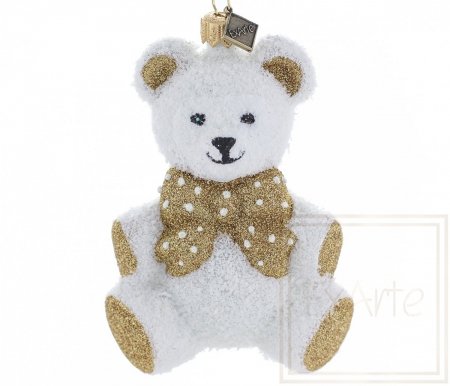 Christmas bauble bear 12 cm - Fluffy