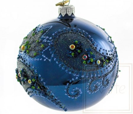 Christmas glass ball 10cm - Paisley