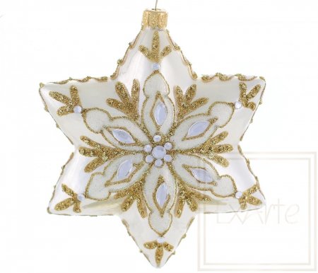 Bombka świąteczna Gwiazda 12cm - Lśniąca