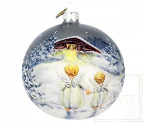 Christmas glass ball 10cm - Nativity