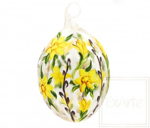 Christmas ornament Easter egg 7,5cm - Daffodils