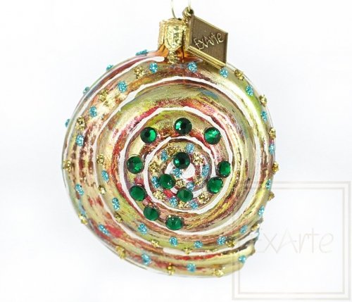 Christmas bauble rainbow shell - 6 cm