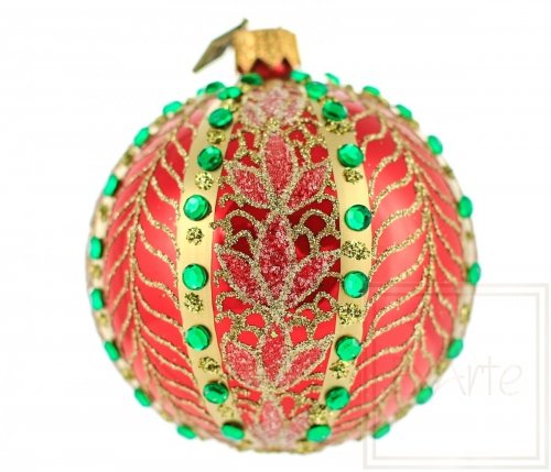 Christmas glass ball 8cm - Emerald brooks