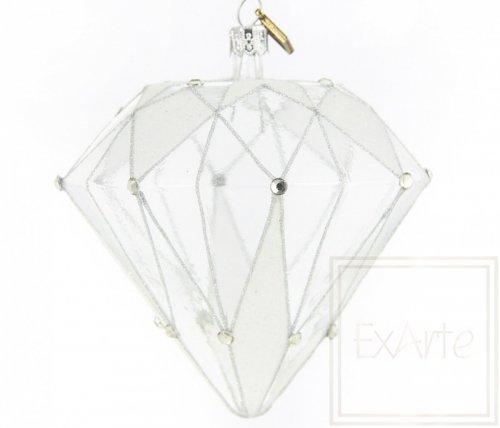 Christmas ornament diamond 10cm - Crystal