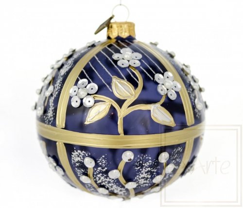 Christmas glass ball 10 cm - Night garden