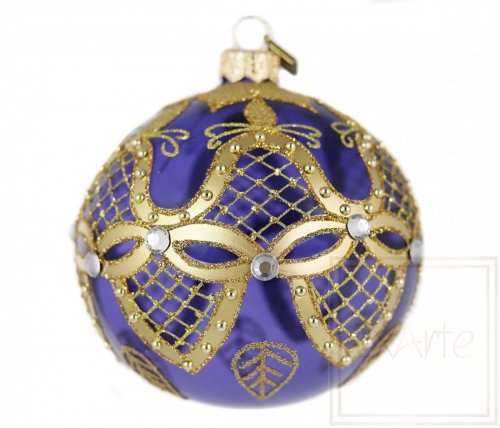 Christmas bauble Ball 10 cm - Spun gold