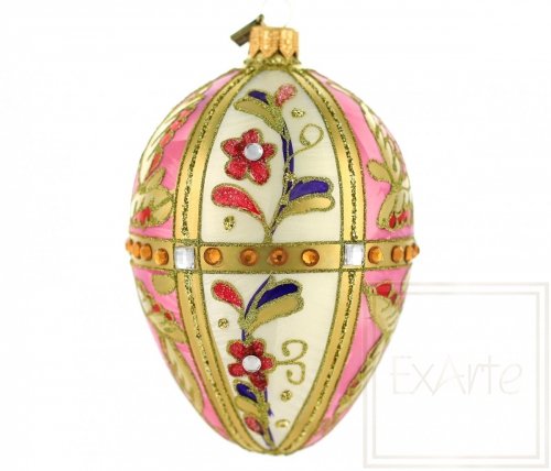 Christmas ornament egg 13cm - Rococo charm
