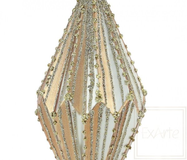 zlota dekoracja choinkowa / Diamant 13cm - Goldsaiten