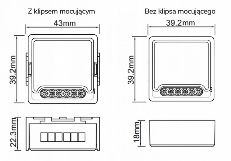 Sterownik do napędów bramowych WiFi TUYA bez anteny i sensora