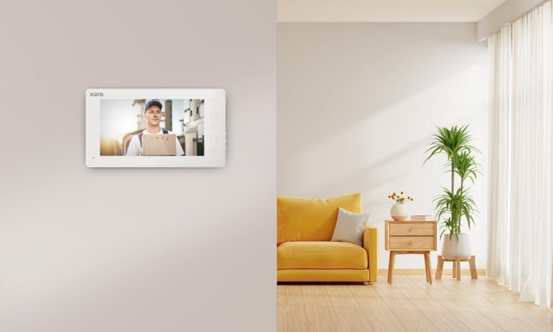 Wideodomofon EURA VDP-76A3 biały monitor