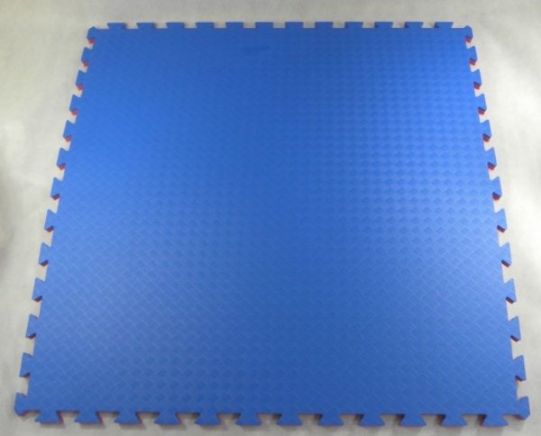 Mata puzzle 100 cm x 100 cm x 2 cm czerwono-niebieska 