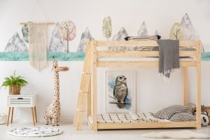 CLPB 70x140cm Łóżko piętrowe dziecięce domek Mila ADEKO