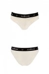 PS001 PANTIES ecru figi bawełniane z koronką
