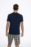 Henderson Ethos 41294-59X Granatowo-Beżowa piżama męska