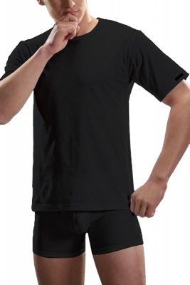 Cornette Authentic 202 new czarna koszulka męska