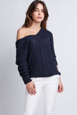 MKMSwetry Kendall SWE 079 granatowy sweter 