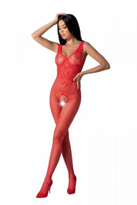 BS098 Bodystocking Czerwony 