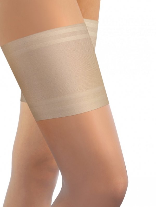 Sesto Senso Thigh Bands gładka beżowa maxi Opaska na uda