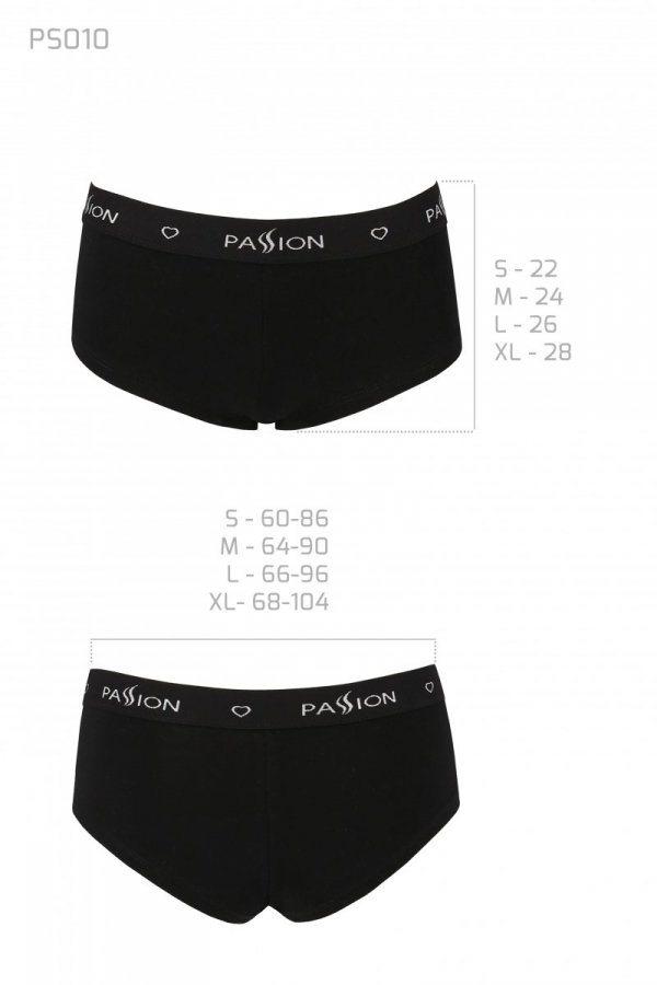 PS010 PANTIES black bawełnaine figi 
