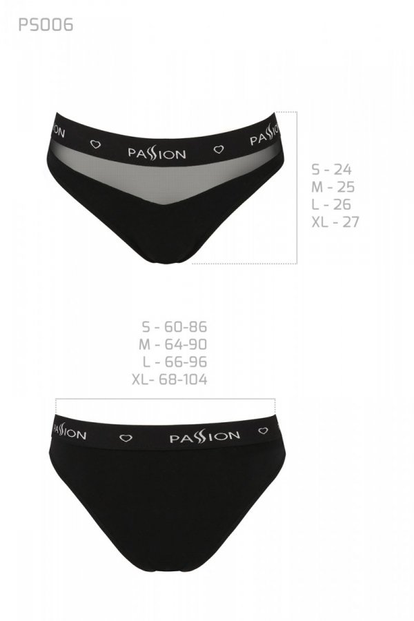 PS006 PANTIES black figi z siateczką