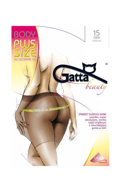 Gatta Body Plus Size 15 den for Woman XL rajstopy