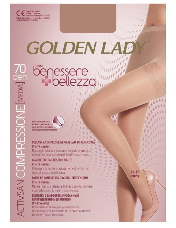 Golden Lady Benessere Bellezza Compressione Media 70 den rajstopy damskie