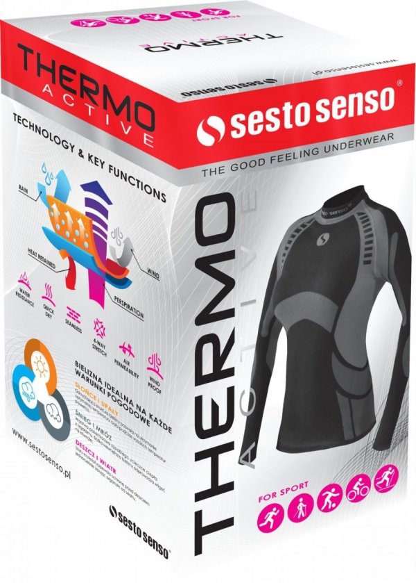 Sesto Senso Thermo Active grafit Koszulka damska