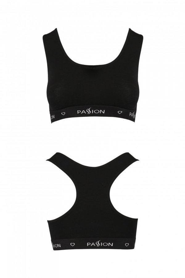 PS010 TOP black biustonosz bawełniany 