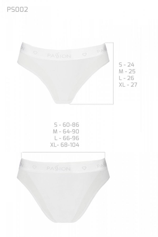 PS002 PANTIES white figi z siateczką