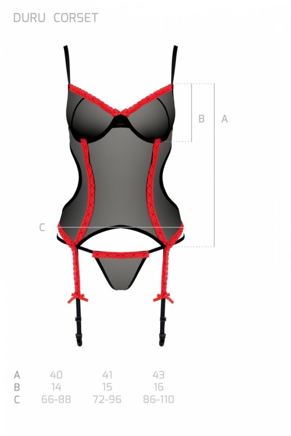 DURU CORSET Czarny gorset 