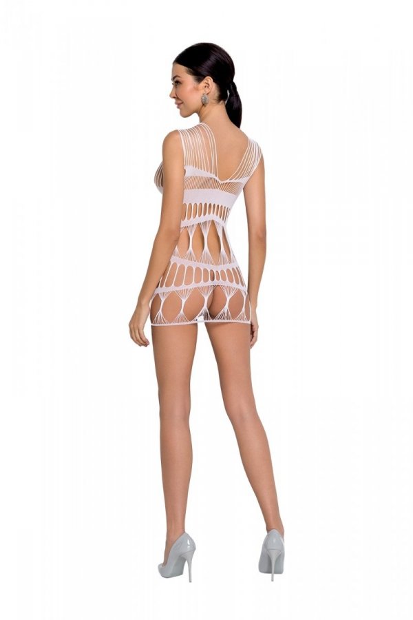 BS089 Bodystocking Biały 