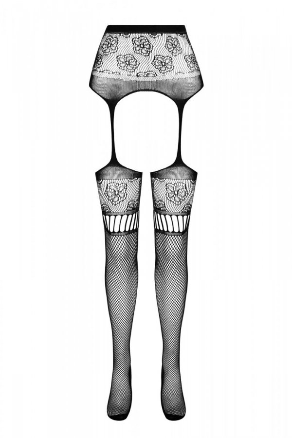 Passion S030 czerwone Strip Panty Pończochy