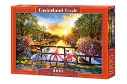 Puzzle Amsterdam z Rowerami 1000 el. Castorland 10453