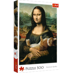 Puzzle Mona Lisa i Kot Mruczek 500 el. Trefl 37294