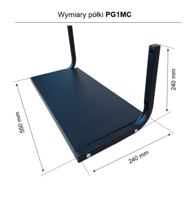 Metalowa półka garażowa PG1MC – wymiary