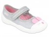 Befado 209P033 MAXI balerinki srebrne na rzep 