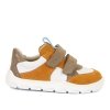 Półbuty FRODDO G3130264-11 WHITE/ORANGE barefoot chłopięce na rzepy
