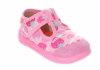 MILAMI 226 BR-22 PINK - kapcie dziewczęce różowe w truskawki na rzep