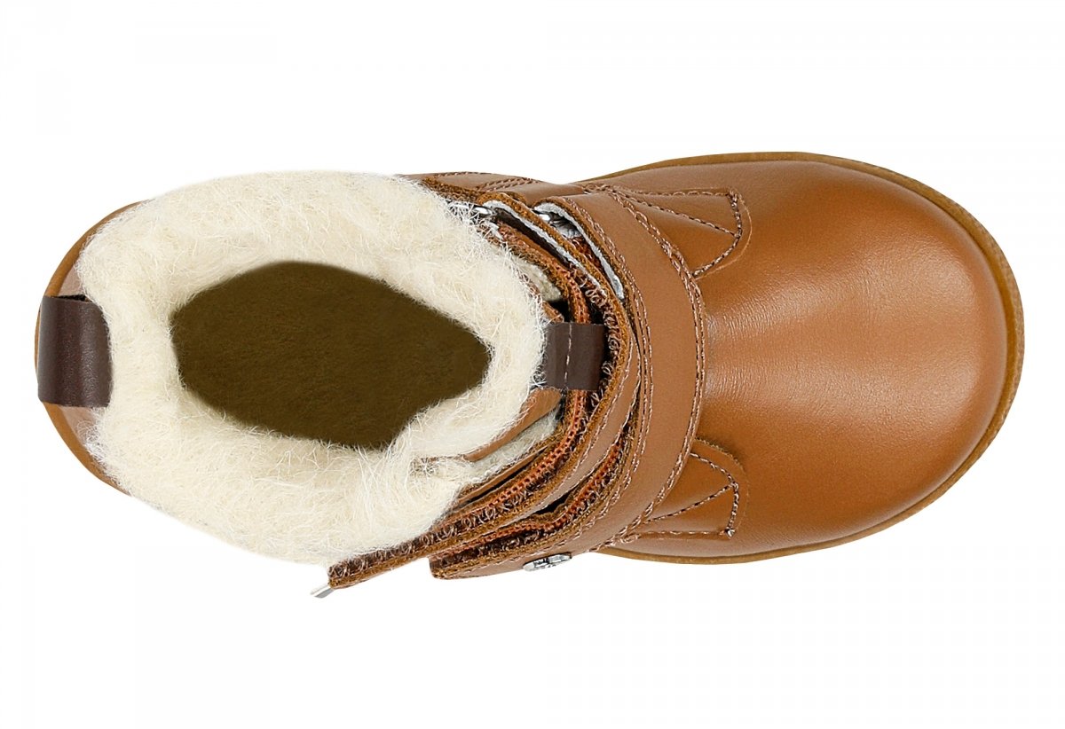 Trzewiki BARTEK 8630552 ocieplane brąz na rzepy