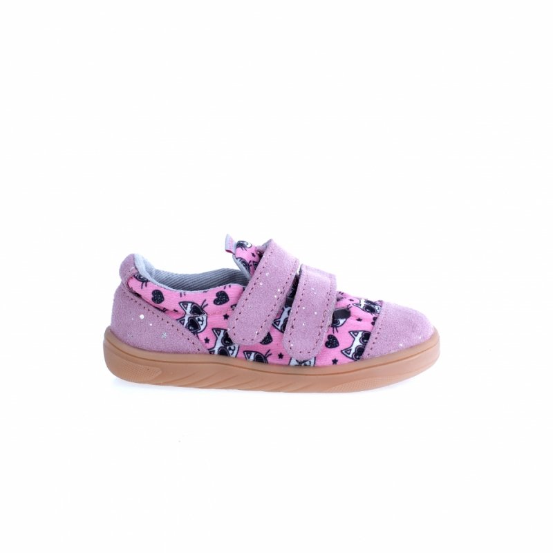 Mazurek SLIPPER ROSE DOTS CATS na rzepy