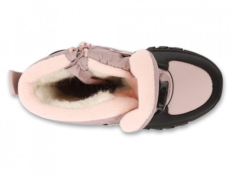 Befado 169X042 Śniegowce różowe ocieplane wiązanie Twist-BOA